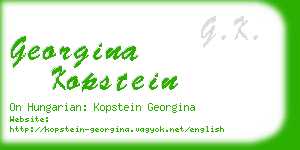 georgina kopstein business card